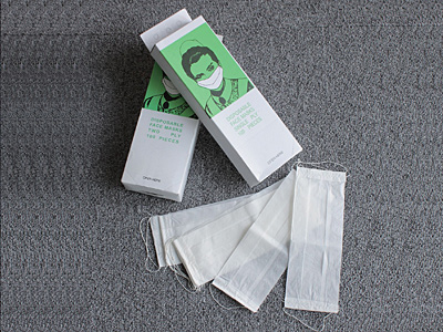 1ply or 2ply paper face mask with ear loop